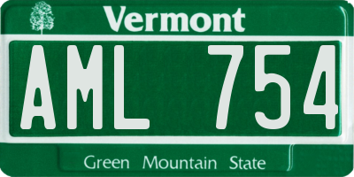 VT license plate AML754