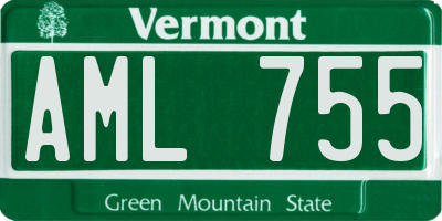 VT license plate AML755