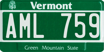 VT license plate AML759