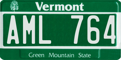 VT license plate AML764