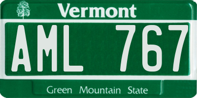VT license plate AML767