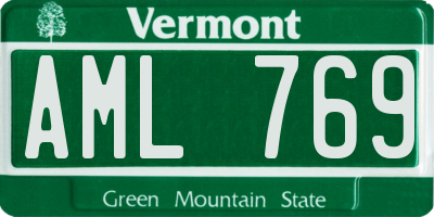 VT license plate AML769