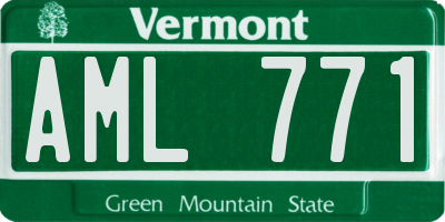 VT license plate AML771
