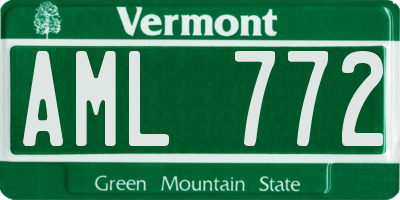 VT license plate AML772
