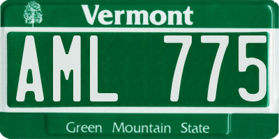 VT license plate AML775
