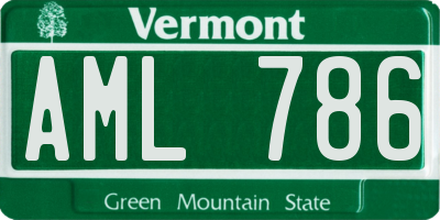 VT license plate AML786