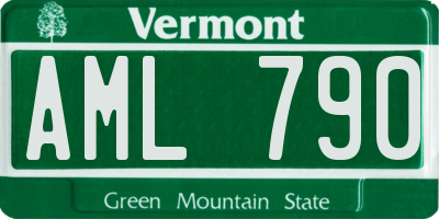 VT license plate AML790