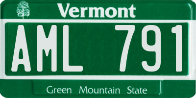VT license plate AML791