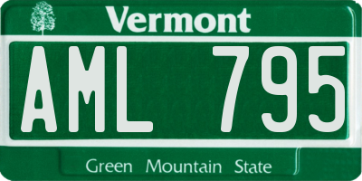 VT license plate AML795