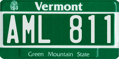VT license plate AML811