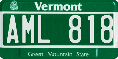 VT license plate AML818