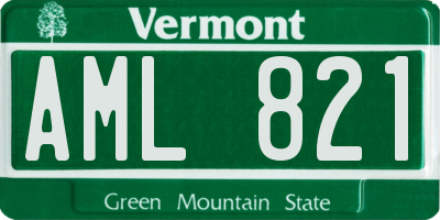 VT license plate AML821