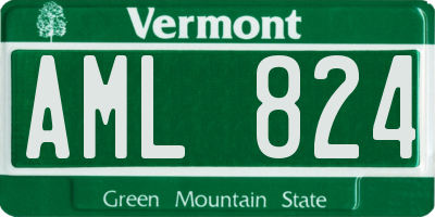 VT license plate AML824
