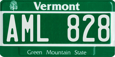 VT license plate AML828
