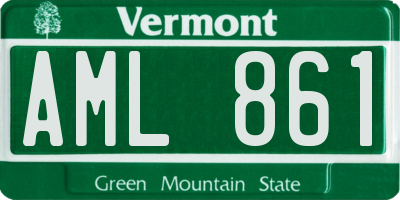 VT license plate AML861