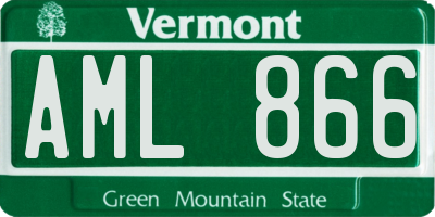 VT license plate AML866