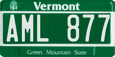 VT license plate AML877
