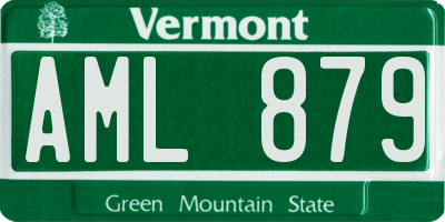 VT license plate AML879