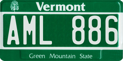 VT license plate AML886