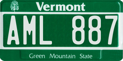 VT license plate AML887