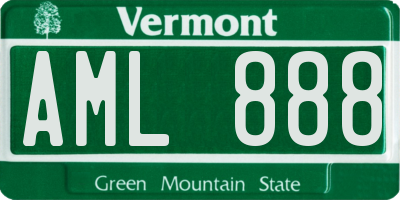 VT license plate AML888