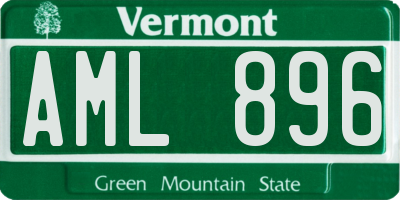 VT license plate AML896