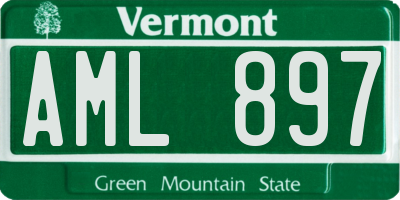 VT license plate AML897
