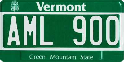 VT license plate AML900