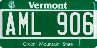 VT license plate AML906