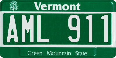 VT license plate AML911