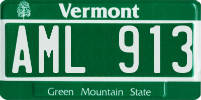 VT license plate AML913