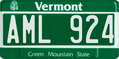 VT license plate AML924