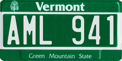 VT license plate AML941
