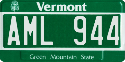 VT license plate AML944