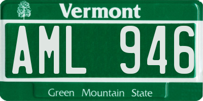VT license plate AML946