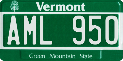 VT license plate AML950