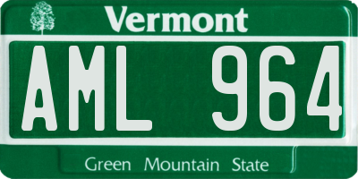 VT license plate AML964