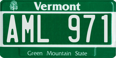 VT license plate AML971