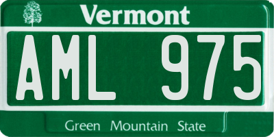 VT license plate AML975