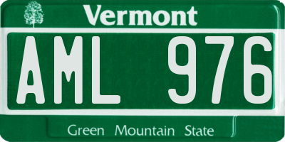VT license plate AML976