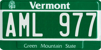 VT license plate AML977