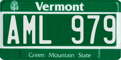 VT license plate AML979