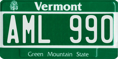VT license plate AML990