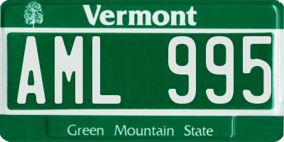 VT license plate AML995