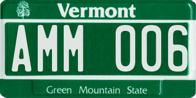 VT license plate AMM006
