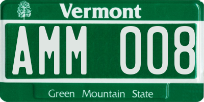 VT license plate AMM008
