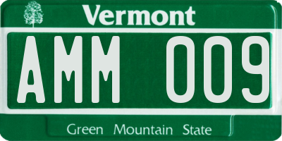 VT license plate AMM009