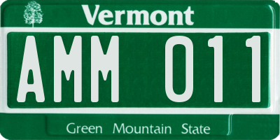 VT license plate AMM011