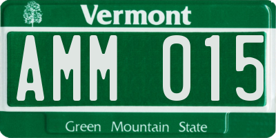 VT license plate AMM015