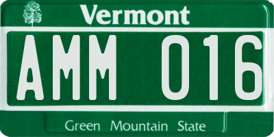 VT license plate AMM016